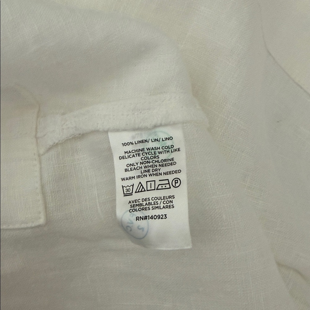 LOFT Linen V-Neck Blouse - Picture 6 of 6